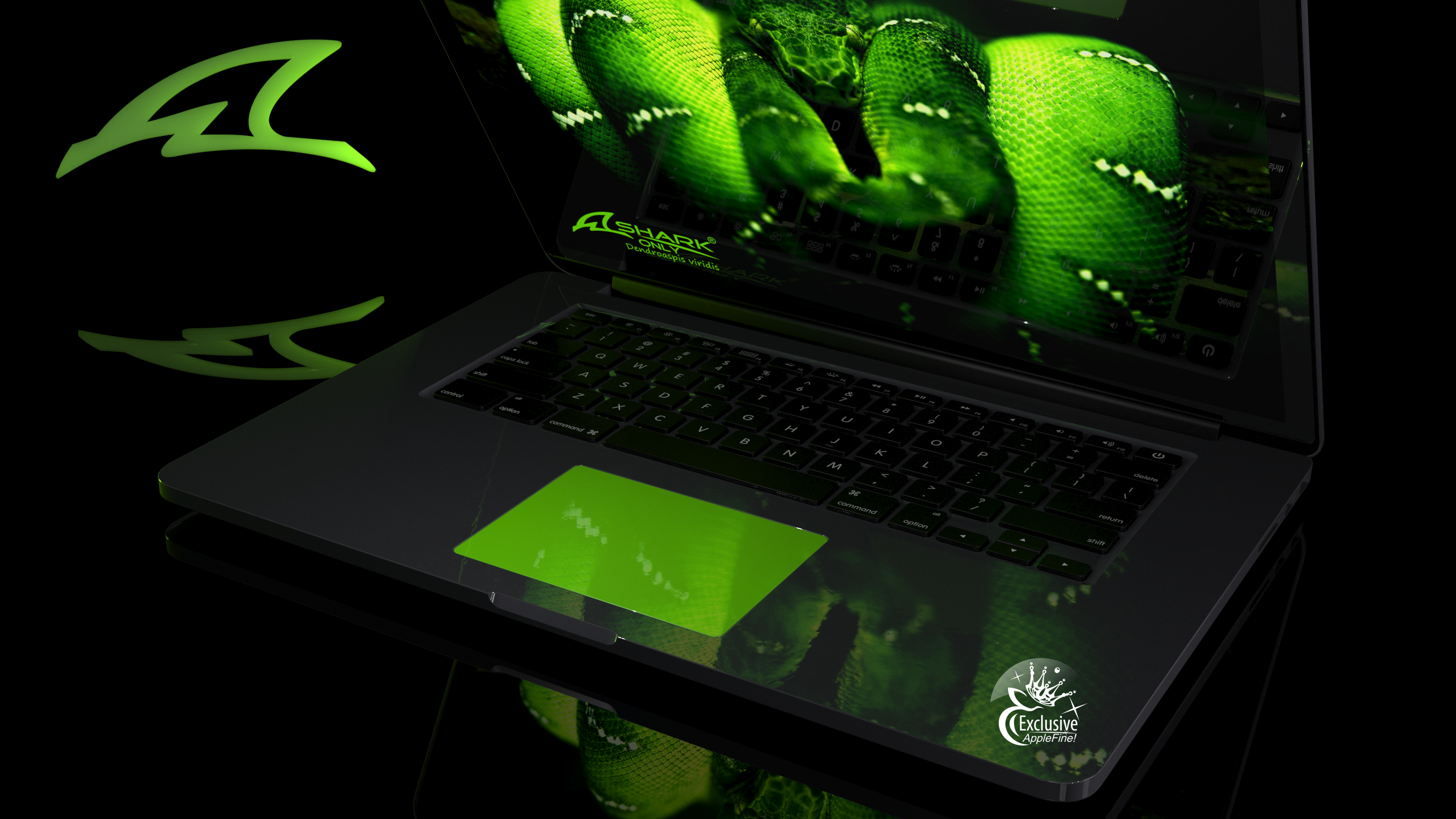 Эксклюзивный MacBook Pro Mamba Green Fon